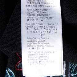 Pre Owned Kenzo Black Tiger Embroidered Cotton Crew Neck Sweatshirt XS