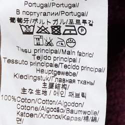 Pre Owned Kenzo Burgundy Melange Cotton Tiger Embroidered Sweatshirt M