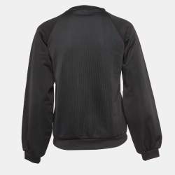 Pre Owned Kenzo Black Grafiti Logo Embroidered Jersey Sweatshirt M