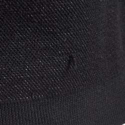 Kenzo Black Tiger Logo Embroidered Wool Blend Crew Neck Sweater S
