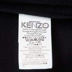 Pre Owned Kenzo Black Jungle Embroidered Cotton Knit Sweatshirt S