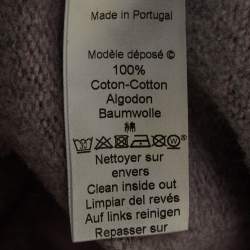 Pre Owned Kenzo Pink Statue Of Liberty Embroidered Cotton Knit Sweatshirt S