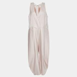 Kenzo Pink Wool & Silk Sleeveless Jumpsuit L