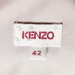 Kenzo Pink Wool & Silk Sleeveless Jumpsuit L