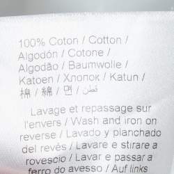 Pre Owned Kenzo White Printed Cotton Knit Top XS