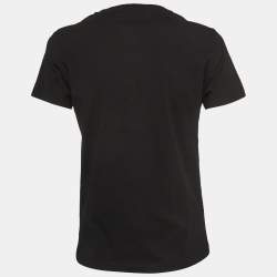 Pre Owned Kenzo Black Tiger Print Cotton Knit Short Sleeves T-shirt M