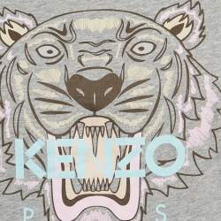Kenzo Grey Classic Tiger Print Cotton Knit Crew Neck T-shirt M