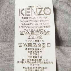 Kenzo Grey Classic Tiger Print Cotton Knit Crew Neck T-shirt M