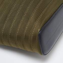 Pre Owned Kenzo Green/Black Canvas and Leather Crossbody Bag