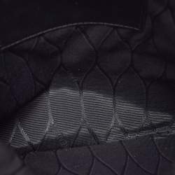 Pre Owned Kenzo Black Tiger Embroidered Leather Zip Flat Pouch