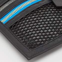 Kenzo Black/Multicolor Leather and Fabric Organizer Pouch