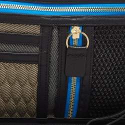Kenzo Black/Multicolor Leather and Fabric Organizer Pouch