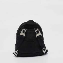 Pre Owned Kenzo Black Nylon Mini Tiger Logo Backpack