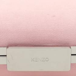 Pre Owned Kenzo Pink Satin Clutch