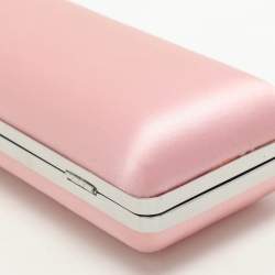 Pre Owned Kenzo Pink Satin Clutch