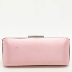 Pre Owned Kenzo Pink Satin Clutch