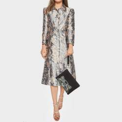 مملوكة مسبقًا Kenzo Black Fabric Tiger Print Flat Zip Pouch