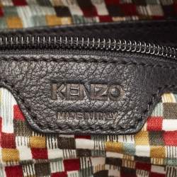 Pre Owned Kenzo Black Leather Studded Satchel 