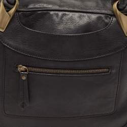 Pre Owned Kenzo Black Leather Studded Satchel 