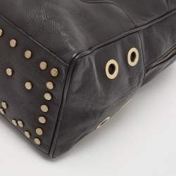 Pre Owned Kenzo Black Leather Studded Satchel 