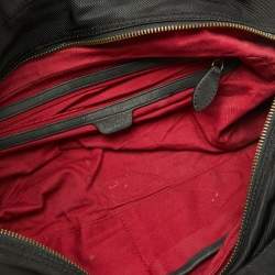 Kenzo Black Nylon and Leather Flap Frame Satchel