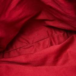 Kenzo Red Nylon and Leather Flap Shoulder Bag