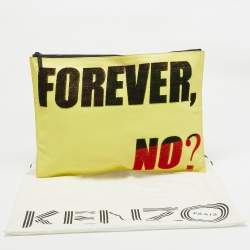 Kenzo Yellow Leather Oversized Forever No? Clutch