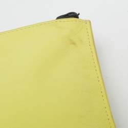 Kenzo Yellow Leather Oversized Forever No? Clutch