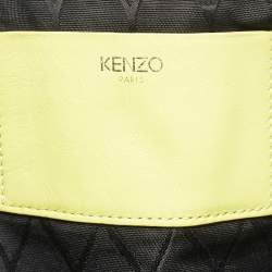 Kenzo Yellow Leather Oversized Forever No? Clutch
