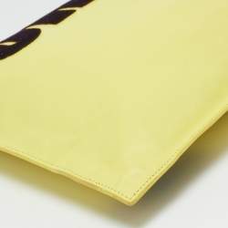 Kenzo Yellow Leather Oversized Forever No? Clutch