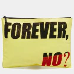 Kenzo Yellow Leather Oversized Forever No? Clutch