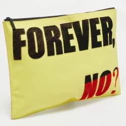 Kenzo Yellow Leather Oversized Forever No? Clutch