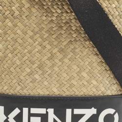 Kenzo Black/Natural Woven Massette Bucket Bag