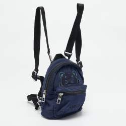 Pre Owned Kenzo Navy Blue Nylon Mini Kampus Tiger Backpack