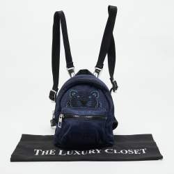 Pre Owned Kenzo Navy Blue Nylon Mini Kampus Tiger Backpack