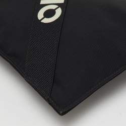 Kenzo Black Fabric Criss Cross Logo Print Zip Pouch