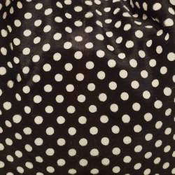 Pre Owned Kenzo Black/Brown Polka Dot Calfhair and Leather Studded Hobo