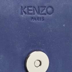 Kenzo Blue Faux Leather Kalifornia Wallet On Chain