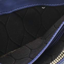 Kenzo Blue Faux Leather Kalifornia Wallet On Chain