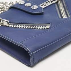 Kenzo Blue Faux Leather Kalifornia Wallet On Chain
