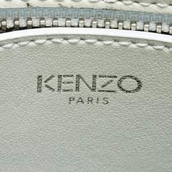 Kenzo Mint Green Leather Small Eye Tote