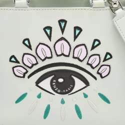 Kenzo Mint Green Leather Small Eye Tote