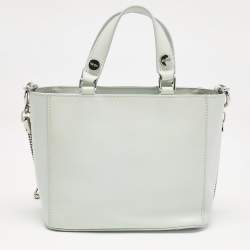Kenzo Mint Green Leather Small Eye Tote
