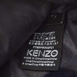 Pre Owned Kenzo Tiger Embroidered Burgundy Neoprene Zip Pouch Clutch