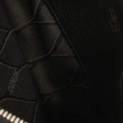 Pre Owned Kenzo Eye Embroidered Black Leather Pouch