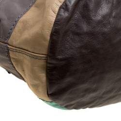 Pre Owned Kenzo Multicolor Leather Patch Work Hobo