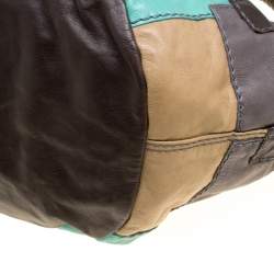 Pre Owned Kenzo Multicolor Leather Patch Work Hobo