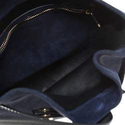 Pre Owned Kenzo Navy Blue Suede Bike Backpacks