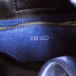 Pre Owned Kenzo Navy Blue Suede Bike Backpacks