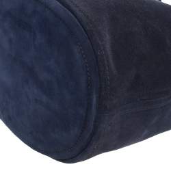 Pre Owned Kenzo Navy Blue Suede Bike Backpacks